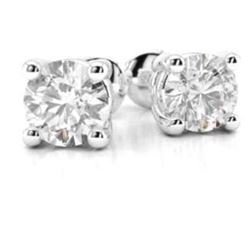 0.10 CT. T.W. L-I1 ROUND CUT DIAMOND STUD EARRINGS