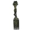 Image 2 : ART NOUVEAU DECO BRONZE NUDE GIRL STATUE FIGURAL FIGURE SCULPTURE STATUE