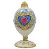Image 1 : Rose in Crystal Valentine's Heart Russian Royal Inspired Easter Egg 3.25 Inches