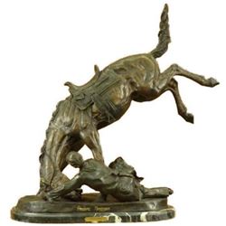 Extra Large "The Wicked Pony" by Remington Bronze Sculpture Western 85 LBS Deco