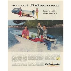 1957 Evinrude Boat Motors Fishing Ad