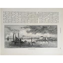 1870's Book Plate, Newport Rhode Island Bay