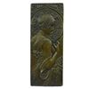 Image 1 : Art Nouveau Bronze Bas Relief Wall Sculpture of Roman Female or Goddess 9.5" x 4"