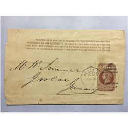 1800s London Original Postmarked Handwritten Envelope with Letter