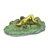 Image 4 : Art Noveau Nude Female Figure on Bronze Soap Dish / Ashtray / Key Holder 2" x 10"