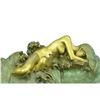 Image 6 : Art Noveau Nude Female Figure on Bronze Soap Dish / Ashtray / Key Holder 2" x 10"