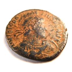 Bronze Coin of Theodosius I (379-395 A.D.)