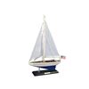 Image 1 : Wooden Enterprise Model Sailboat Decoration 16"