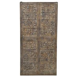 Large Architectural Figural Carved Wall Panel