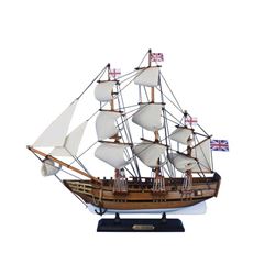 Wooden Charles Darwins HMS Beagle Tall Model Ship 20"