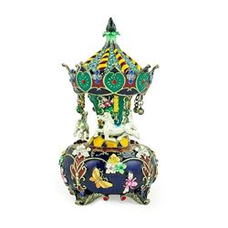 Jeweled Royal Inspired Russian Carousel Figurine 5.5 Inches