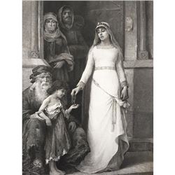 19thc Photogravure Print, Blanche Of Castile
