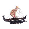 Image 1 : Wooden Viking Drakkar Model Boat 14"