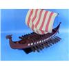 Image 2 : Wooden Viking Drakkar Model Boat 14"