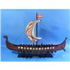 Image 6 : Wooden Viking Drakkar Model Boat 14"