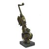 Image 11 : Abstract Bronze Sculpture of a Bass or Cello 17" x 5"
