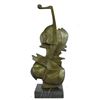 Image 2 : Abstract Bronze Sculpture of a Bass or Cello 17" x 5"