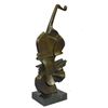 Image 9 : Abstract Bronze Sculpture of a Bass or Cello 17" x 5"