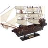 Image 3 : Wooden Calico Jack's The William White Sails Pirate Ship Model 20"