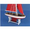 Image 10 : Wooden It Floats 12" - Red with Red Sails Floating Sailboat Model