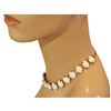 Lovely Chunky Vintage 60's Thermoset White Gold Tone Necklace