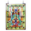 Tiffany-glass Victorian Panel 18-7/8x24-6/8