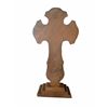 Image 4 : Antique French Hand Carved Walnut Cross Panel & Christ Crucifix