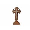 Image 5 : Antique French Hand Carved Walnut Cross Panel & Christ Crucifix