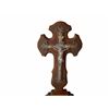 Image 7 : Antique French Hand Carved Walnut Cross Panel & Christ Crucifix