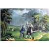 Image 1 : After Nathaniel Currier, Fine Art Modern Lithograph, Franklin's Experiment - 1752