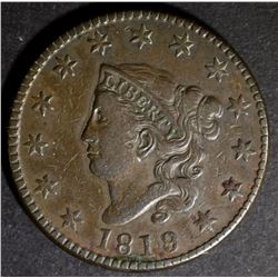 1819/8 LARGE CENT, XF