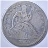 Image 1 : 1869 SEATED HALF DOLLAR VG