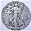 Image 1 : 1938-D FINE WALKING LIBERTY HALF DOLLAR