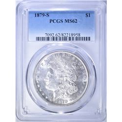 1879-S MORGAN DOLLAR, PCGS MS-62