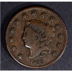 1833 LARGE CENT, VF