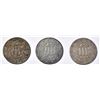Image 2 : (3) 3 CENT SILVER  ALL VF  1856 & (2) 1858