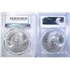 Image 2 : 2016 & 2012-W SILVER EAGLES PCCGS MS-70