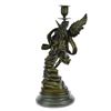 Image 3 : Eros & Psyche Bronze Candelabra Candle Holder Sculpture 14" x 6