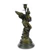 Image 6 : Eros & Psyche Bronze Candelabra Candle Holder Sculpture 14" x 6
