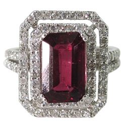 Lady's 14K White Gold Rubelite Dinner Ring