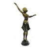 Image 2 : Life Size Bronze Metal Chiparus Dancer Statue 59" Tall (almost 5 ft)