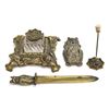 Image 1 : Art Nouveau Cast Iron Owl Desk Set