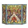 Image 1 : Tiffany-style Victorian 3pcs Folding Fireplace Screen 44x28