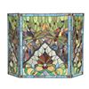 Image 3 : Tiffany-style Victorian 3pcs Folding Fireplace Screen 44x28