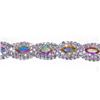 Image 3 : Silver Aurora Borealis Iridescent & Clear Rhinestone Bracelet