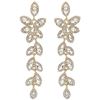 Image 1 : 18K Gold Plated Clear Crystal Rhinestone Drop Dangle Earrings