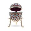 Image 3 : Round Crystals Royal Inspired Russian Egg 2.6 Inches