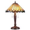 Image 1 : "INEZ" Tiffany-style 2 Light Mission Table Lamp 16" Shade