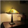 Image 2 : GRAHAM Tiffany-style 2 Light Mission Table Lamp 16" Shade