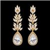 Image 1 : 18K Gold Plated GP Cubic Zirconia CZ Wedding Bridal Drop Dangle Earrings